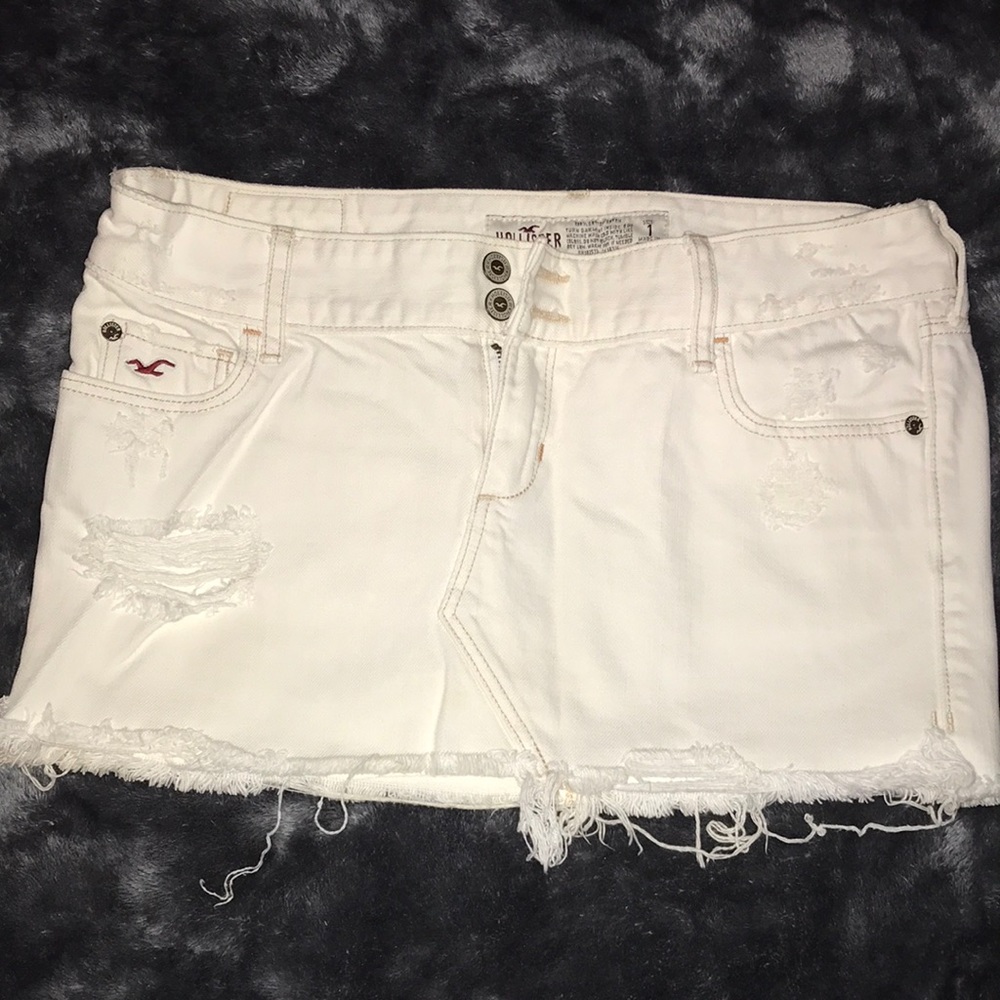 Hollister mini jean skirt